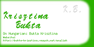 krisztina bukta business card